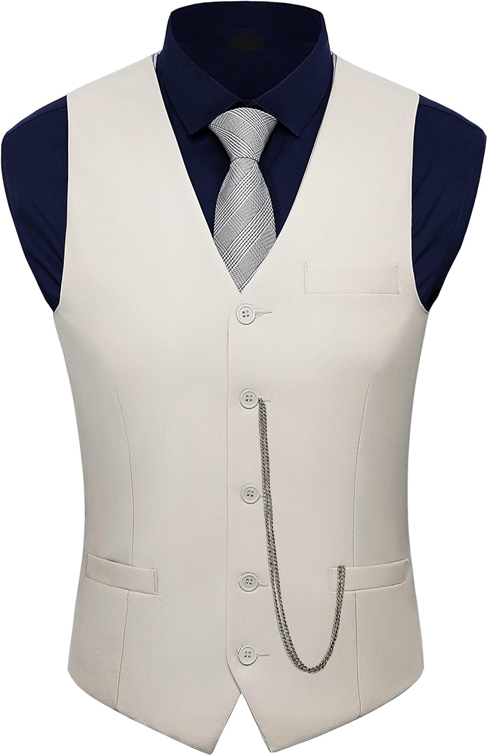 BABEYOND 1920s Mens Costume, Gatsby Gangster Costume Accessories Set For Men Vintage Vest Bowtie Pocket Watch Armbands